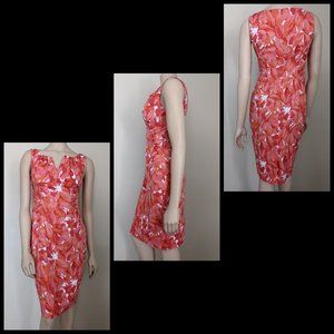 Adrianna Papell Ruched Floral Dress Sz 4